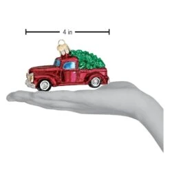 Old Truck With Tree Ornament -Stationery Shop old world christmas old truck with tree ornament 2