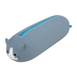Pen Pouch Grey Cat -Stationery Shop pen pouch grey cat 2