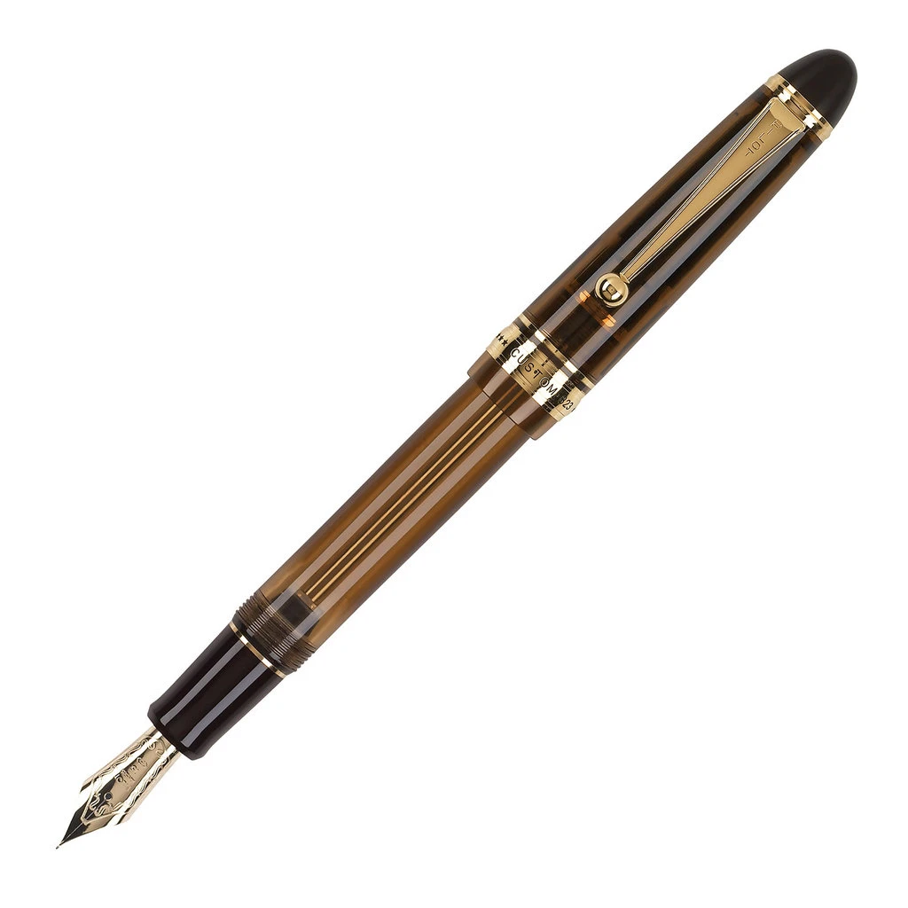 Pilot Custom 823 Amber Fountain Pen With Ink 1 Pilot Custom 823 Amber Fountain Pen With Ink