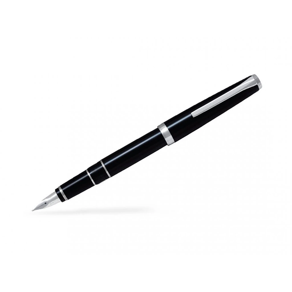 Pilot Falcon Resin Black And Rhodium Fountain Pen 3 Pilot Falcon Resin Black And Rhodium Fountain Pen - Image 3