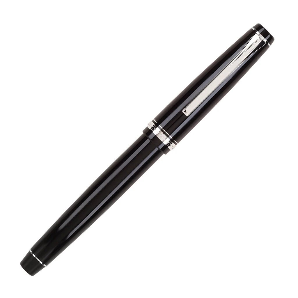 Pilot Falcon Resin Black And Rhodium Fountain Pen 5 Pilot Falcon Resin Black And Rhodium Fountain Pen - Image 5