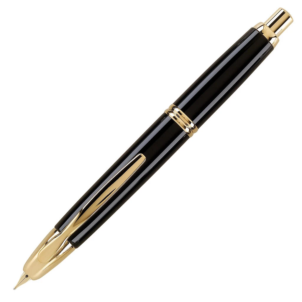 Pilot Vanishing Point Black & Gold Fountain Pen 1 Pilot Vanishing Point Black & Gold Fountain Pen