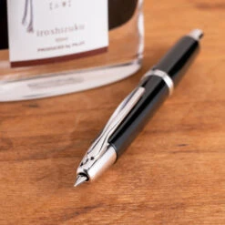 Pilot Vanishing Point Black & Rhodium Fountain Pen -Stationery Shop pilot pilot vanishing point black rhodium fountain 2