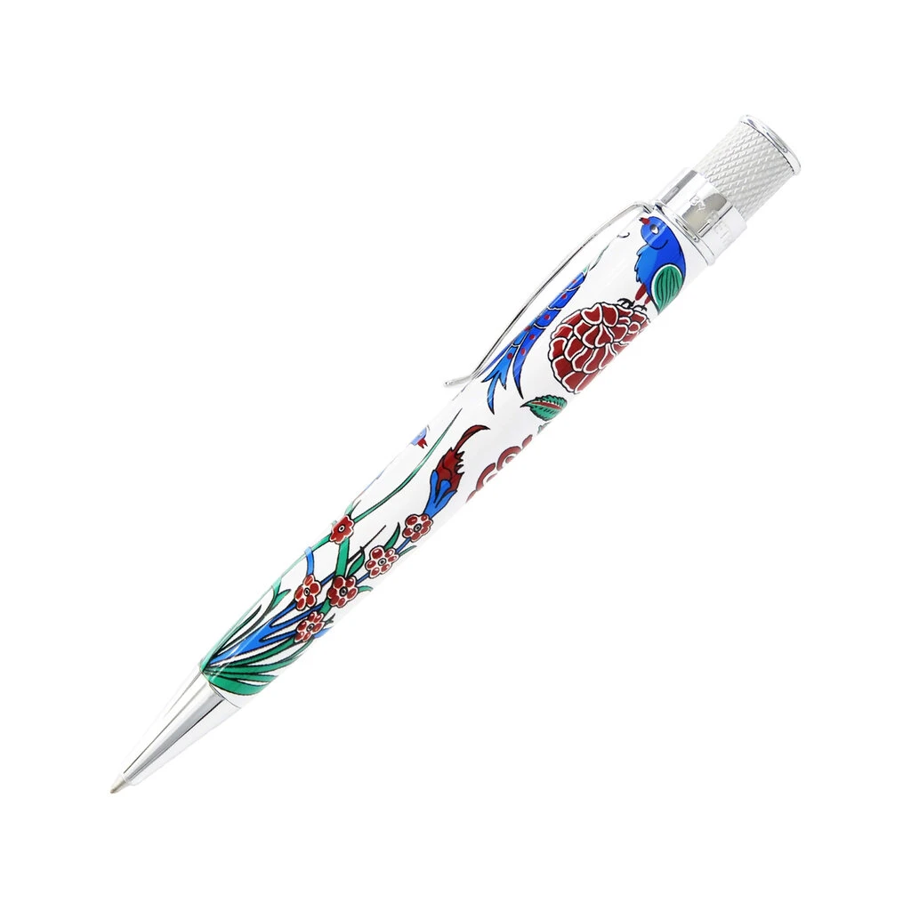 Retro 51 Iznik Garden Blue Birds & Flowers Rollerball 2 Retro 51 Iznik Garden Blue Birds & Flowers Rollerball - Image 2