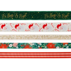 Be Merry & Bright Ribbon Set 7 Be Merry & Bright Ribbon Set -Stationery Shop rifle paper be merry bright ribbon set 3