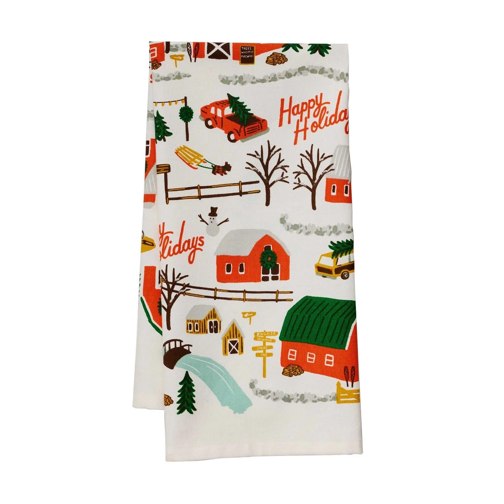 Christmas Tree Farm Tea Towel 1 Christmas Tree Farm Tea Towel