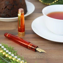 Sailor Pro Gear King Of Pen Tea Time Christmas Spice Tea Fountain Pen Limited Edition Medium -Stationery Shop sailor sailor pro gear king of pen tea time christ 2