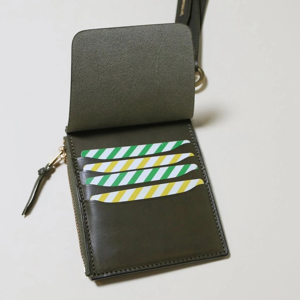 HTS Leather Wallet Olive Green 6 HTS Leather Wallet Olive Green - Image 6