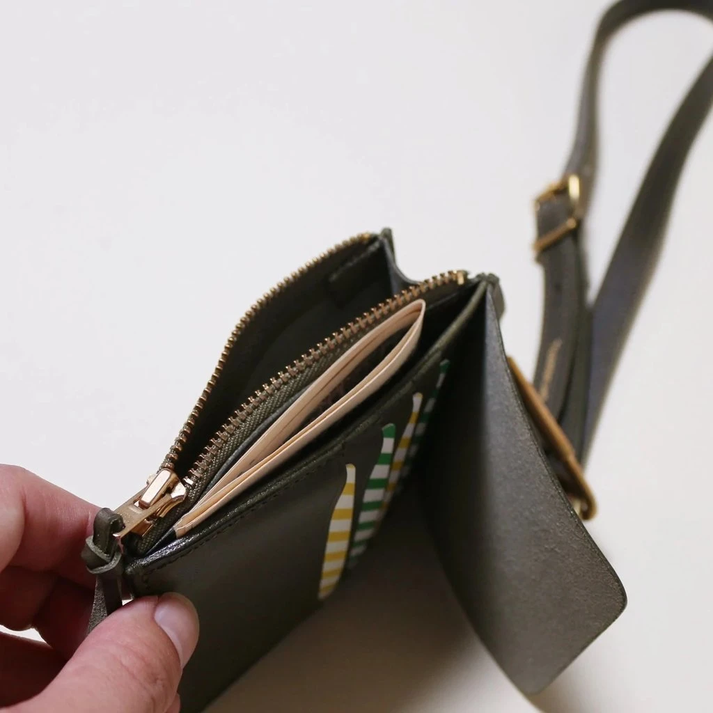 HTS Leather Wallet Olive Green 8 HTS Leather Wallet Olive Green - Image 8