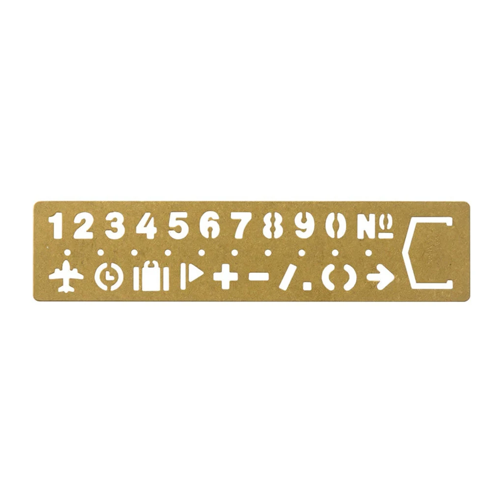 Traveler's Company - Brass Alphabet Template Bookmark 1 Traveler's Company - Brass Alphabet Template Bookmark